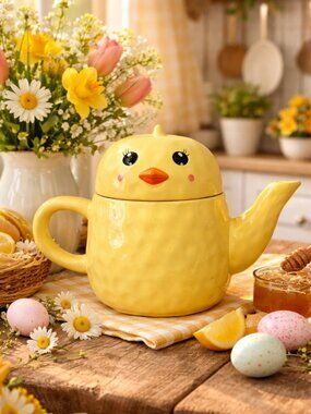 10 Strawberry Street Chick Teapot | Easter Spring Farmhouse Decor